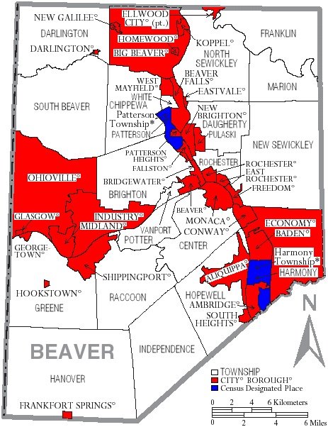 Township map of Beaver County, Pa.