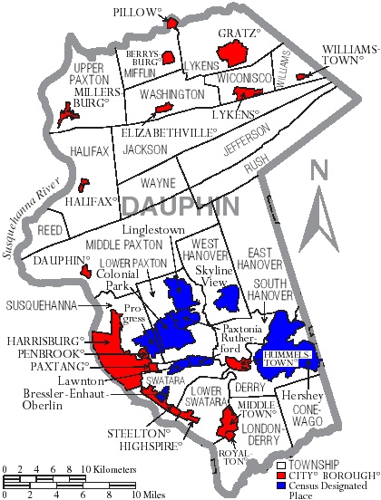 Township Map of Dauphin County, Pa.