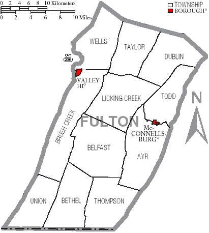 Township Map of Fulton County, Pa.