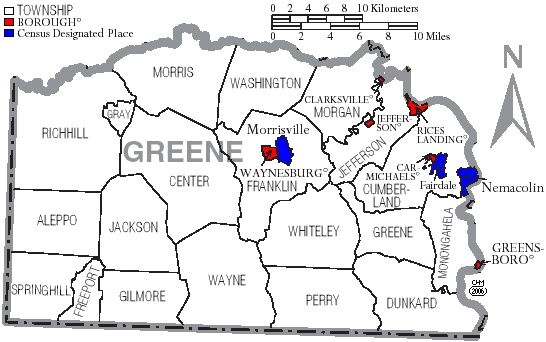 Township Map of Greene County, Pa.