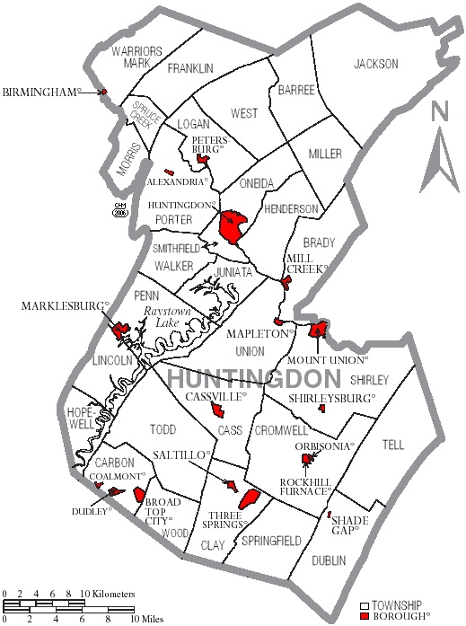 Township Map of Huntingdon County, Pa.