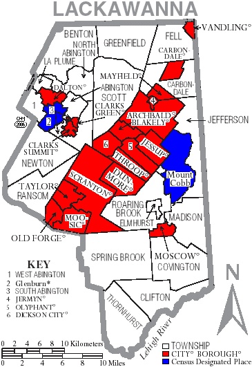 Township Map of Lackawanna County, Pa.