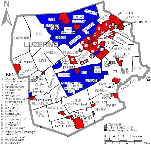 Township Map of Luzerne County, Pa.