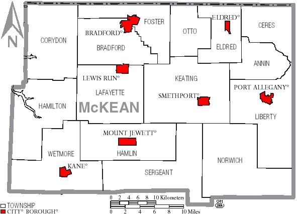 Township Map of McKean County, Pa.