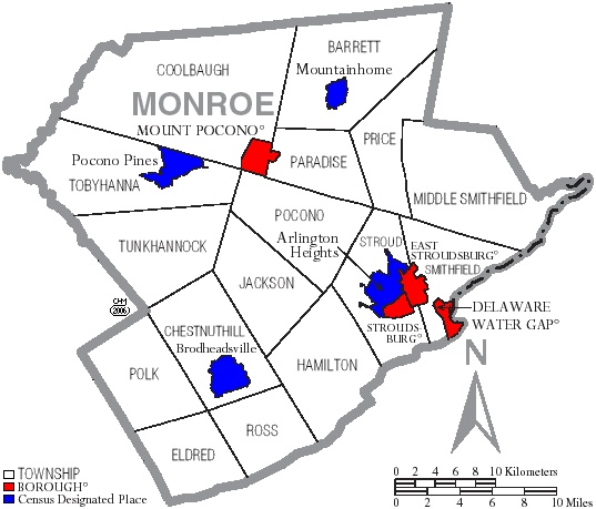 Township Map of Monroe County, Pa.