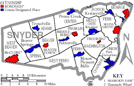 Township Map of Snyder County, Pa.