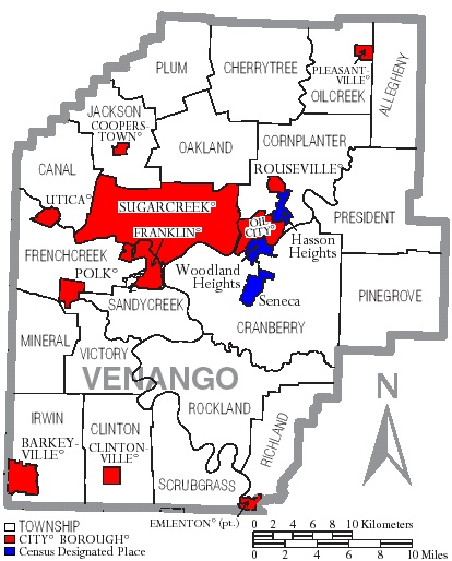 Township Map of Venango County, Pa.